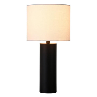Hudson & Canal - York 16in Tall Mini Lamp with Fabric Shade in Blackened Bronze/White - ML2150 veiw 2