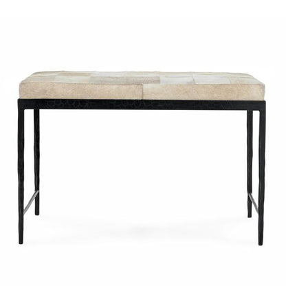 Classic Home - Achen Leather Hide Ottoman Bench In Beach Ivory - 53002017 veiw 2