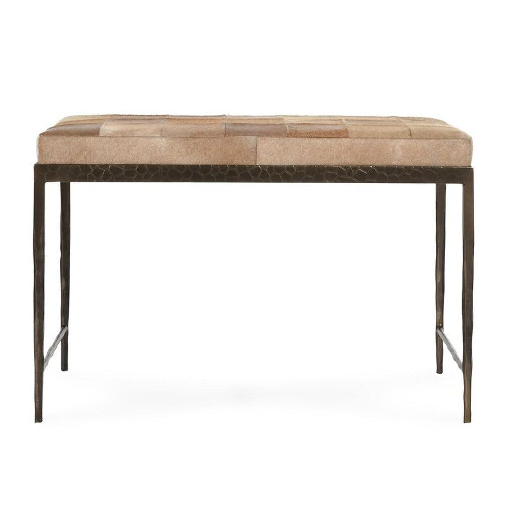 Classic Home - Achen Leather Hide Ottoman Bench In Blond - 53002018 veiw 2