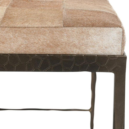 Classic Home - Achen Leather Hide Ottoman Bench In Blond - 53002018 veiw 4