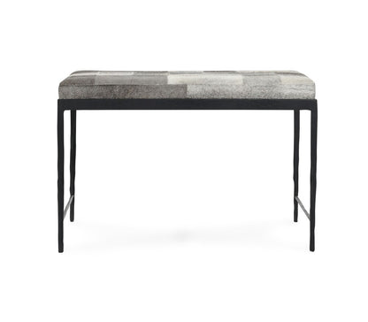 Classic Home - Achen Leather Hide Ottoman Bench In Gray - 53002016 veiw 2