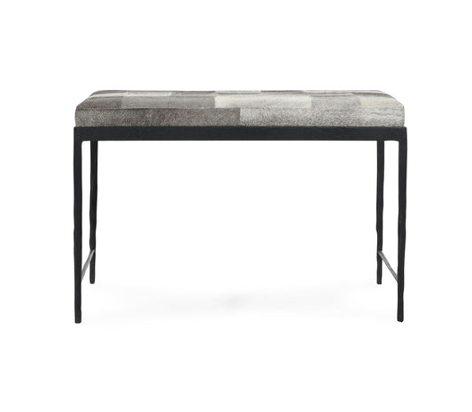Classic Home - Achen Leather Hide Ottoman Bench In Gray - 53002016 veiw 2