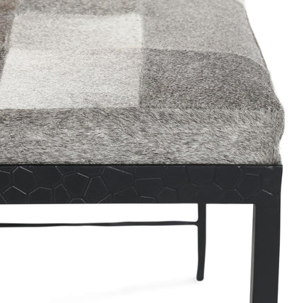 Classic Home - Achen Leather Hide Ottoman Bench In Gray - 53002016 veiw 3