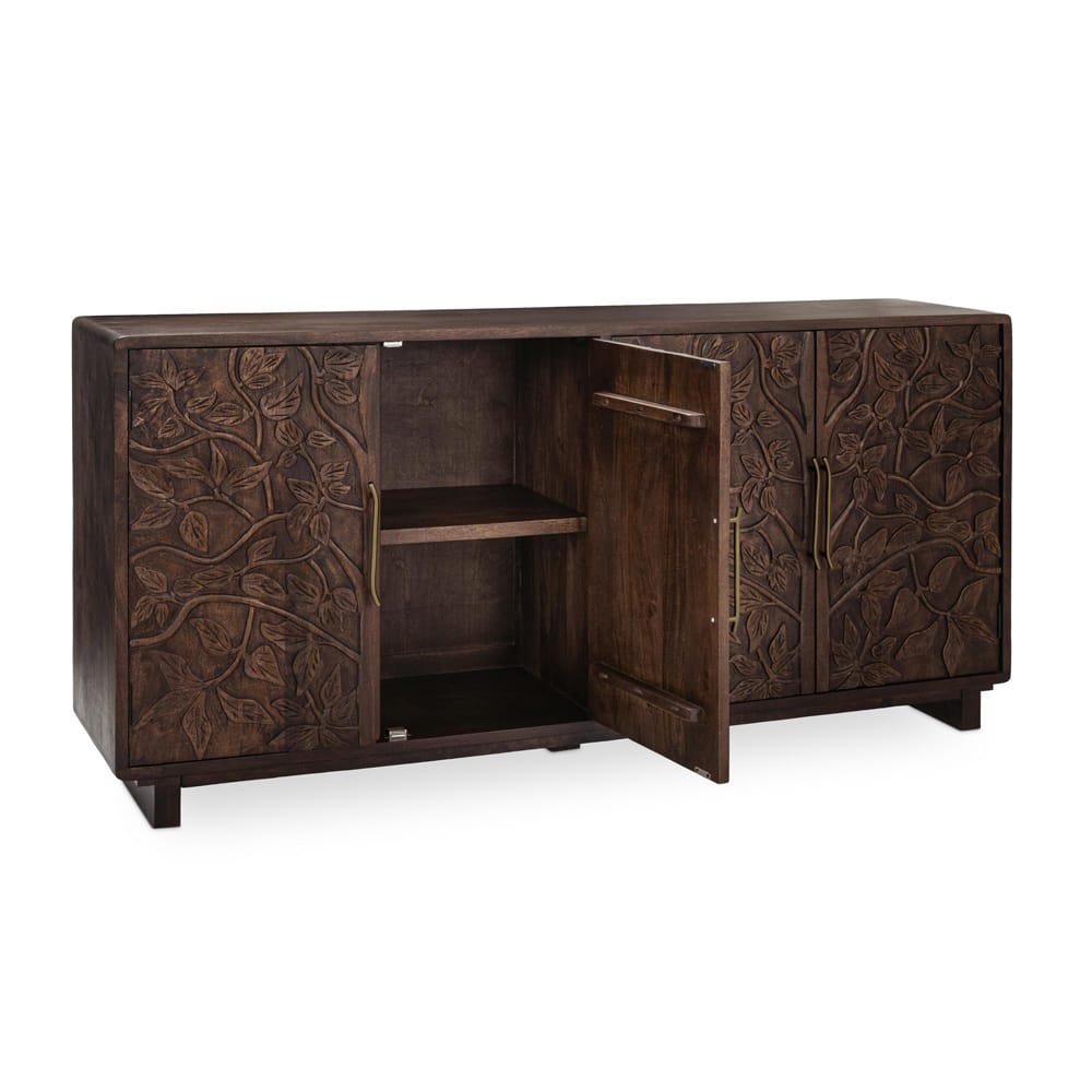 Classic Home - Albero 4-Door Mango Wood Sideboard Buffet In Brown - 52010949 view 3
