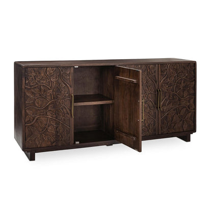Classic Home - Albero 4-Door Mango Wood Sideboard Buffet In Brown - 52010949 view 3