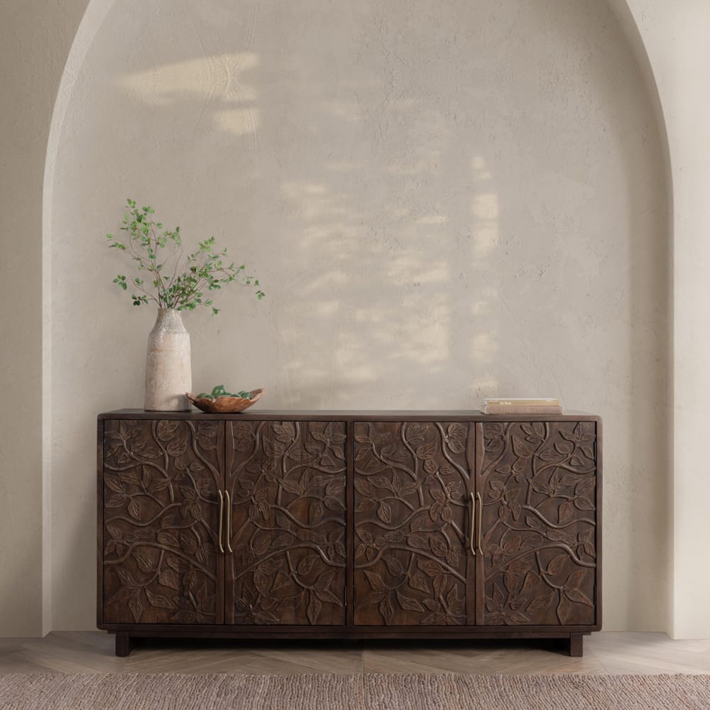 Classic Home - Albero 4-Door Mango Wood Sideboard Buffet In Brown - 52010949 view 10