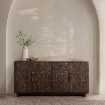 Classic Home - Albero 4-Door Mango Wood Sideboard Buffet In Brown - 52010949 view 10