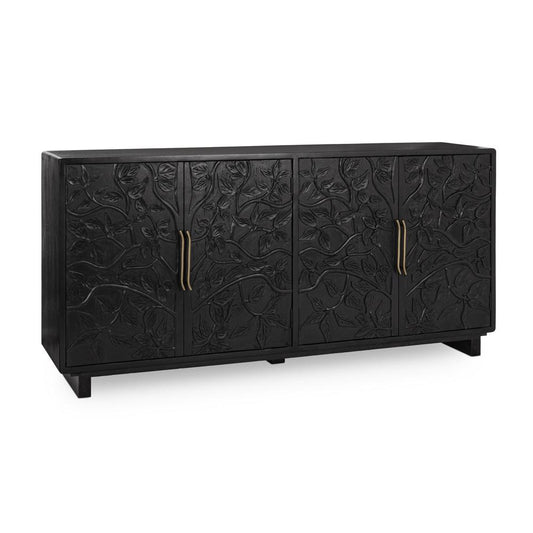 Classic Home - Albero 4-Door Mango Wood Sideboard Buffet In Black - 52010962 veiw 1