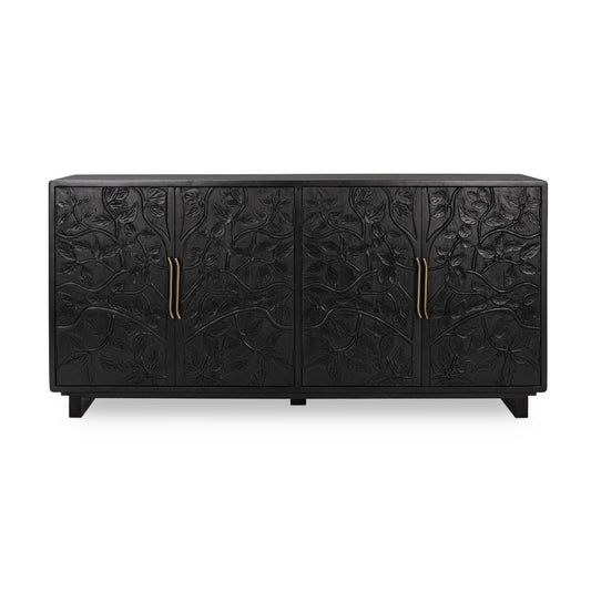 Classic Home - Albero 4-Door Mango Wood Sideboard Buffet In Black - 52010962 veiw 2