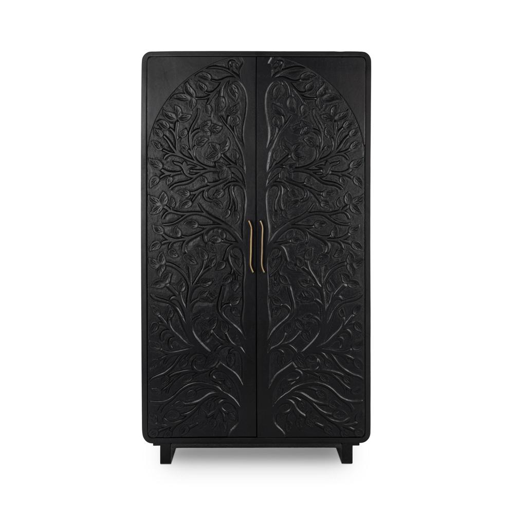 Classic Home - Albero Mango Wood Cabinet In Black - 52010964 veiw 2