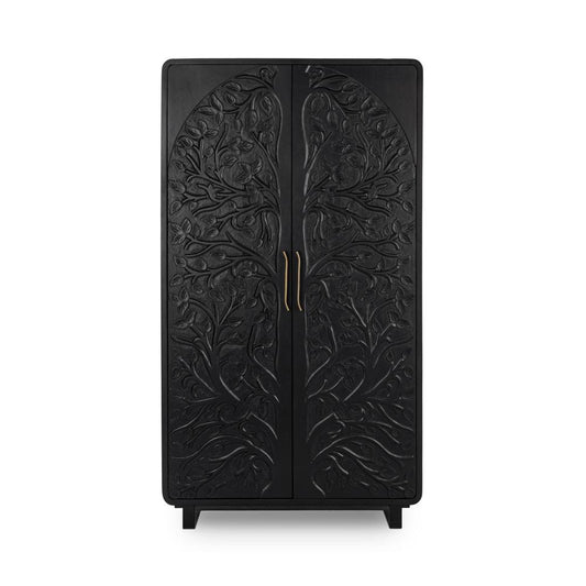 Classic Home - Albero Mango Wood Cabinet In Black - 52010964 veiw 2