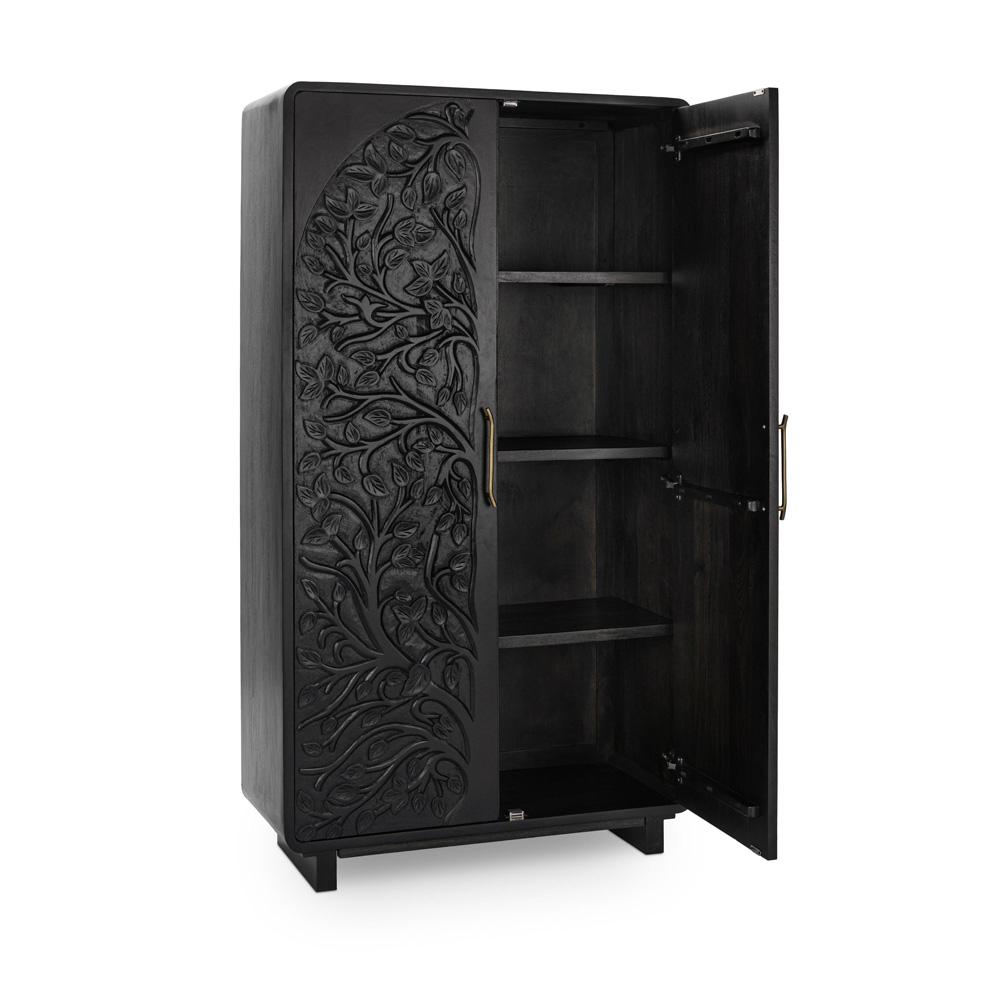 Classic Home - Albero Mango Wood Cabinet In Black - 52010964 veiw 3