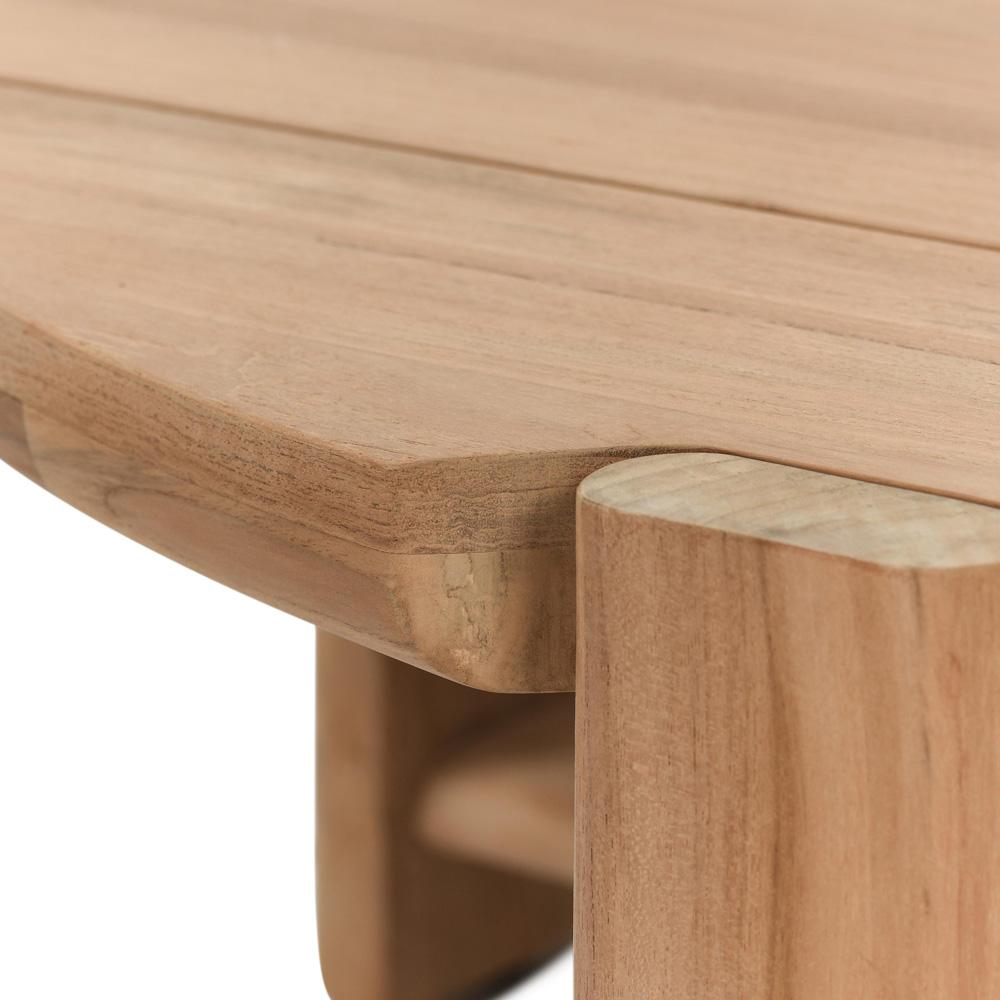 Classic Home - Aston 48in Round Teak Wood Outdoor Coffee Table In Natural Tone - 51005940 veiw 4