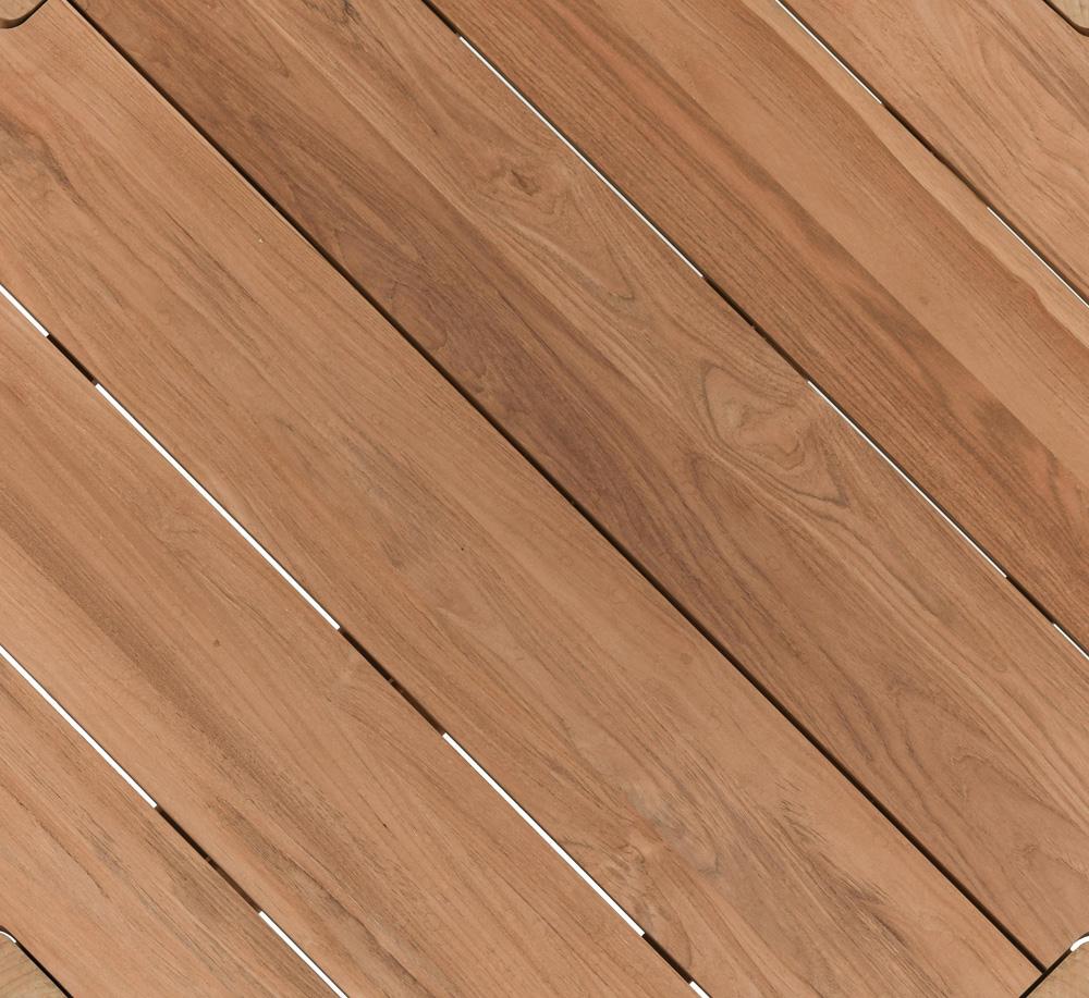 Classic Home - Aston 48in Round Teak Wood Outdoor Coffee Table In Natural Tone - 51005940 veiw 6