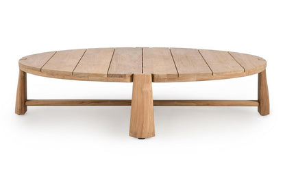 Classic Home - Aston 65in Round Teak Wood Outdoor Coffee Table In Natural Tone - 51005941 veiw 2