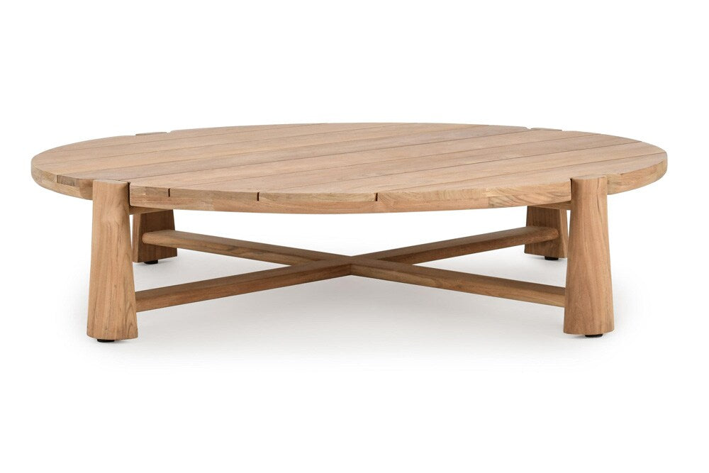 Classic Home - Aston 65in Round Teak Wood Outdoor Coffee Table In Natural Tone - 51005941 veiw 3