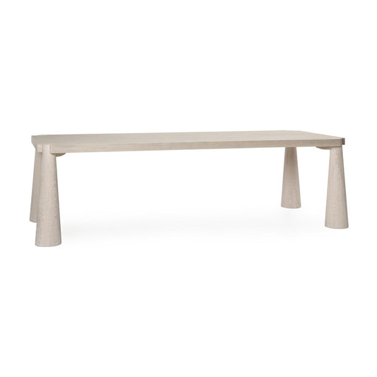 Classic Home - Atrop 102in Oak Wood Dining Table In Milk White - 51031682 veiw 1
