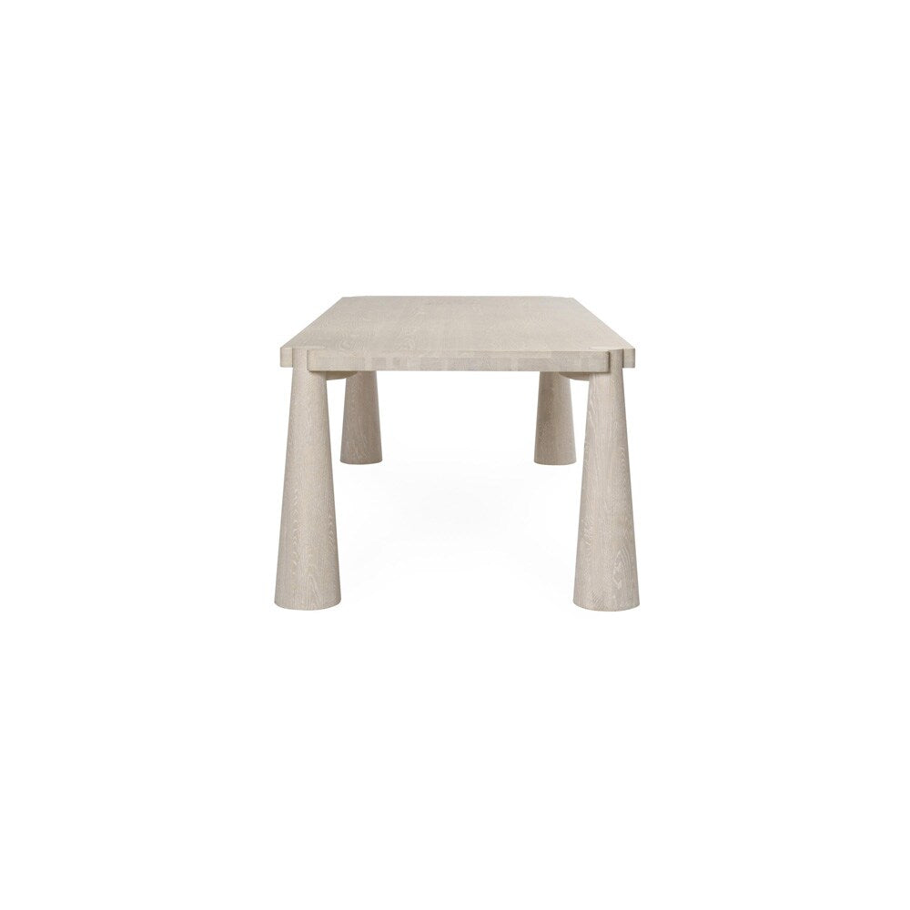 Classic Home - Atrop 102in Oak Wood Dining Table In Milk White - 51031682 veiw 3