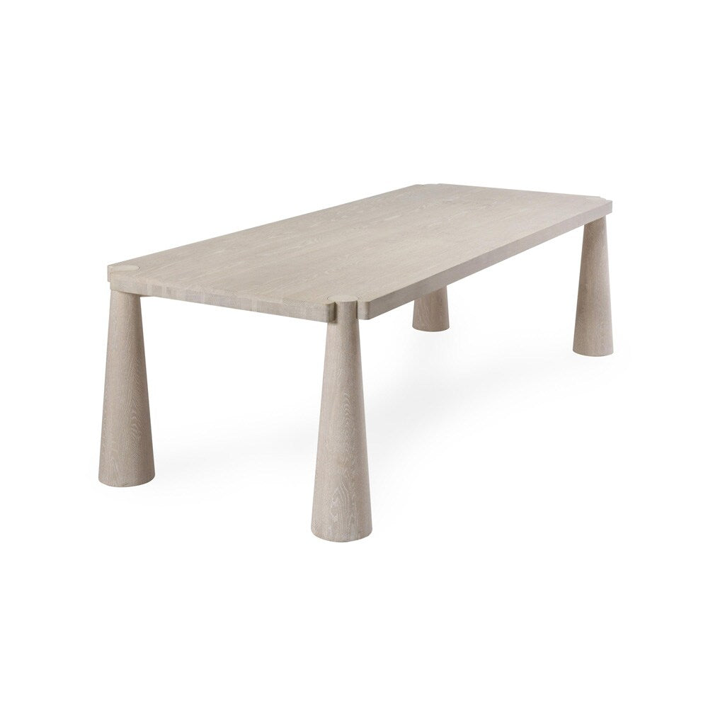 Classic Home - Atrop 102in Oak Wood Dining Table In Milk White - 51031682 veiw 4