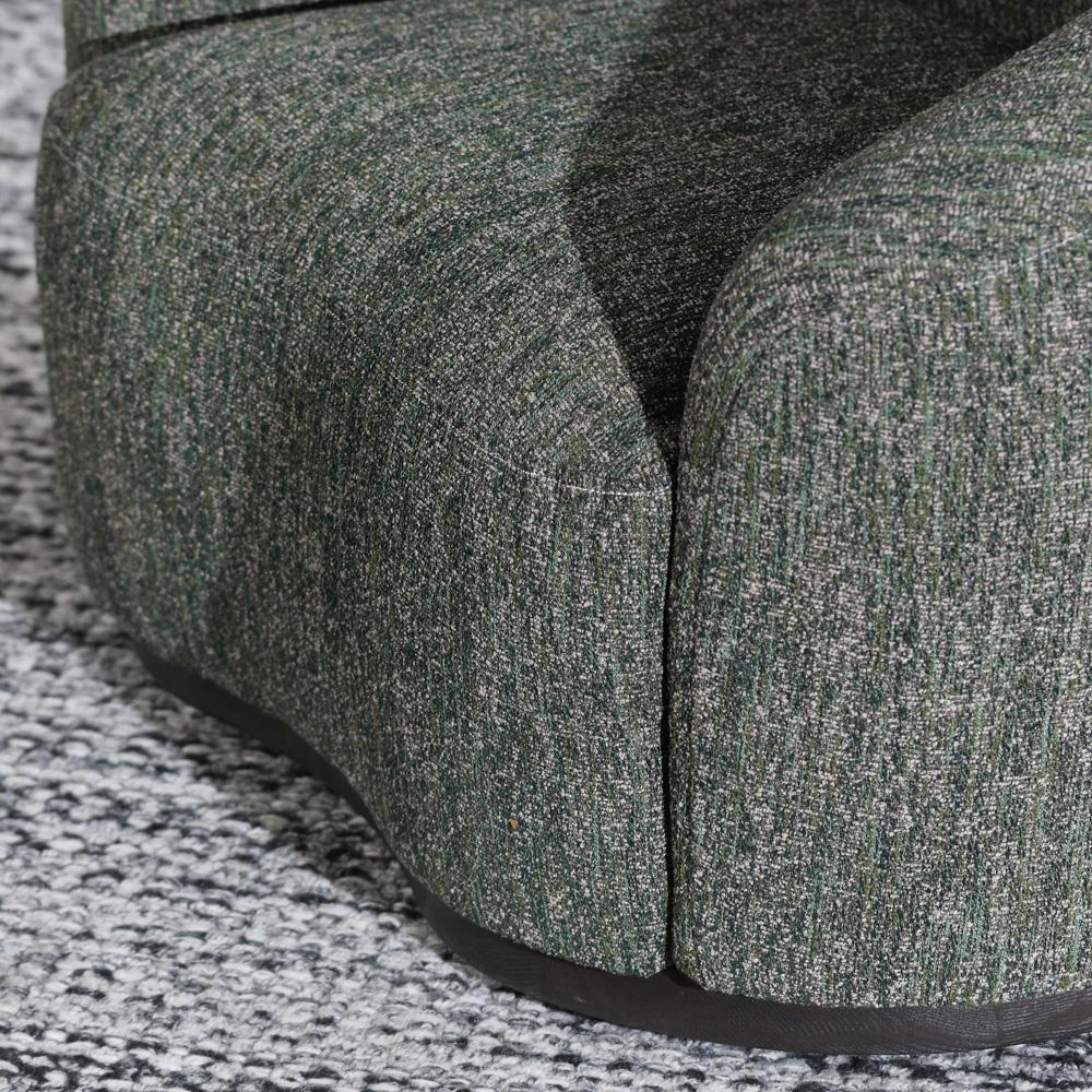 Classic Home - Beverly  Green Boucle Fabric Upholstered Swivel Accent Chair - 53006039 veiw 6