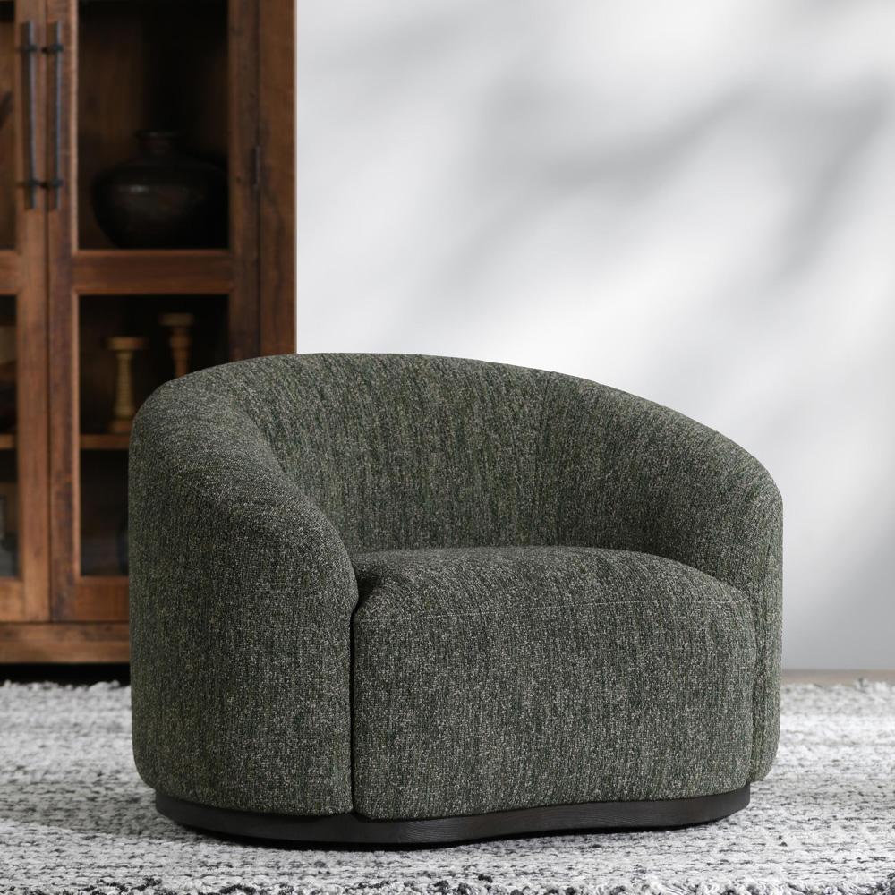 Classic Home - Beverly  Green Boucle Fabric Upholstered Swivel Accent Chair - 53006039 veiw 7
