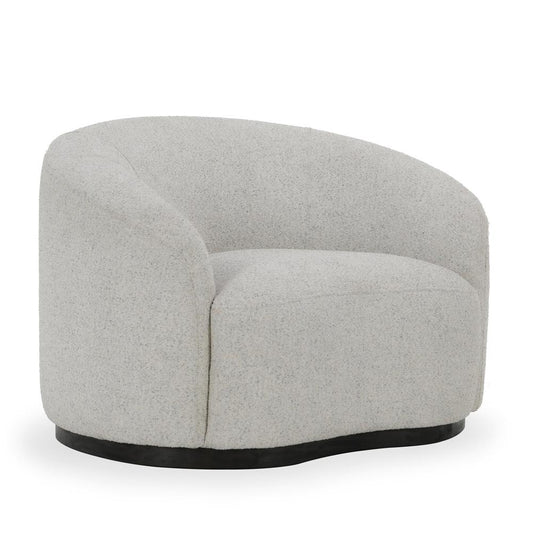 Classic Home - Beverly  Ivory Boucle Fabric Upholstered Swivel Accent Chair - 53006038 veiw 1