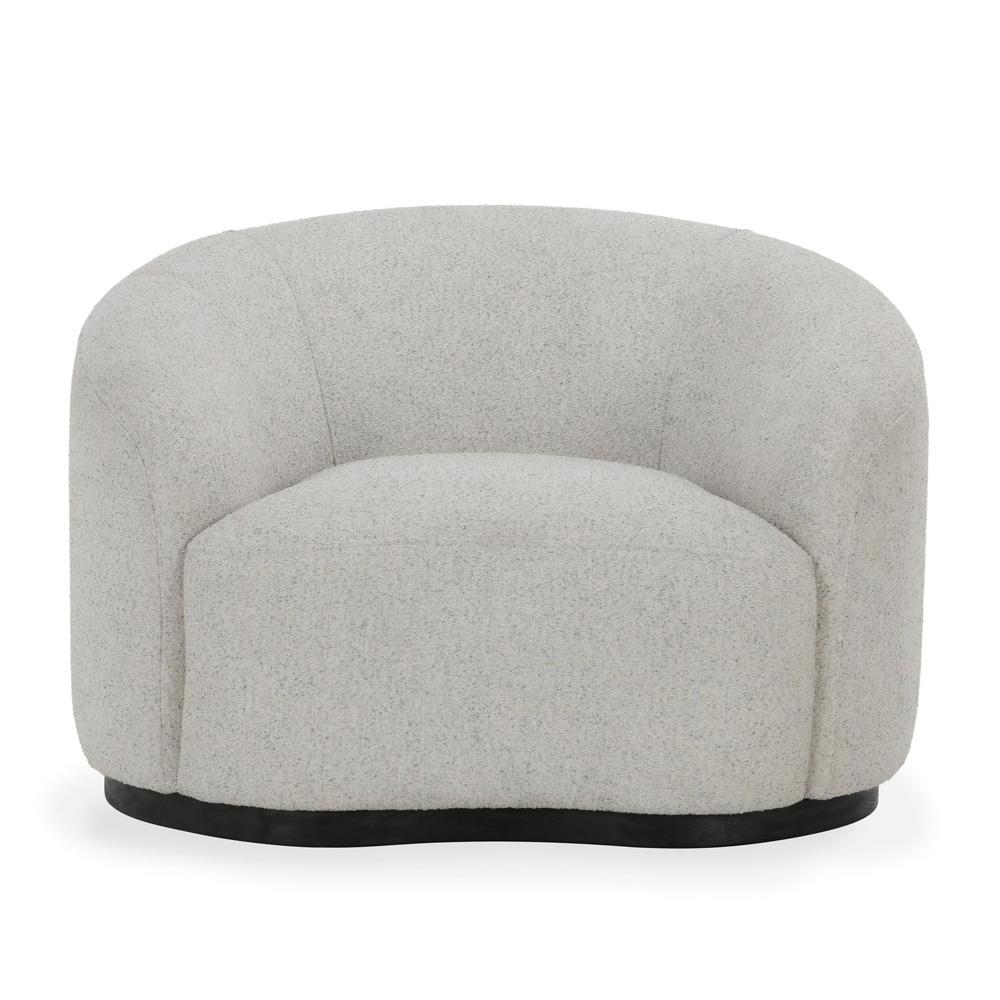 Classic Home - Beverly  Ivory Boucle Fabric Upholstered Swivel Accent Chair - 53006038 veiw 2
