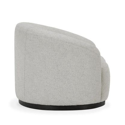 Classic Home - Beverly  Ivory Boucle Fabric Upholstered Swivel Accent Chair - 53006038 veiw 3