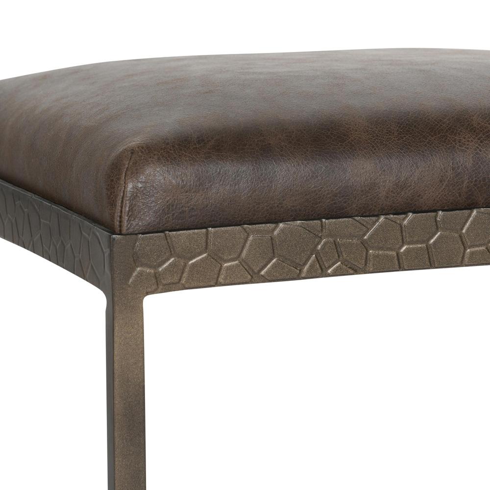 Classic Home - Bose 26in Top Grain Leather Counter Stool In Coco Brown - 53002007 veiw 3