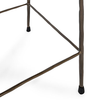 Classic Home - Bose 26in Hide Leather Counter Stool In Blonde - 53002059 veiw 3
