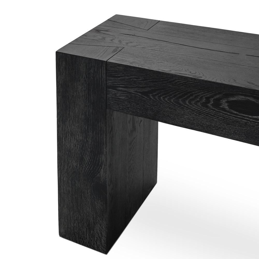 Classic Home - Bristol 72in Reclaimed Oak Console Table In Meadow Black - 51031691 veiw 6
