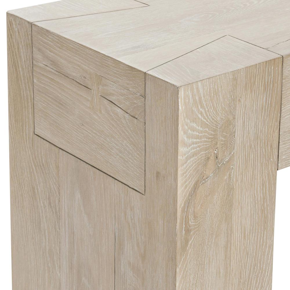 Classic Home - Bristol Cracked Oak 72in Console Table In Meadow White - 51031346 veiw 4