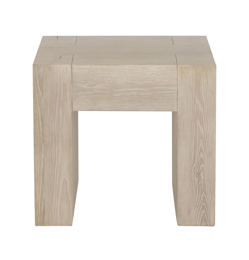 Classic Home - Bristol Cracked Oak 24in End Table In Meadow White - 51031347 veiw 1