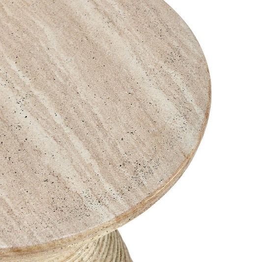 Classic Home - Fern Concrete Stone Outdoor Accent Table In Biege - 51031544 veiw 2