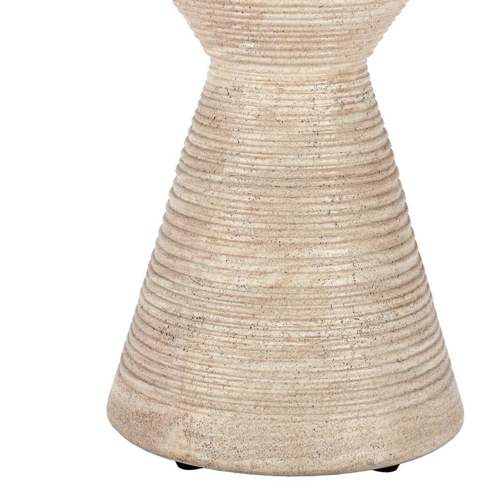 Classic Home - Fern Concrete Stone Outdoor Accent Table In Biege - 51031544 veiw 3