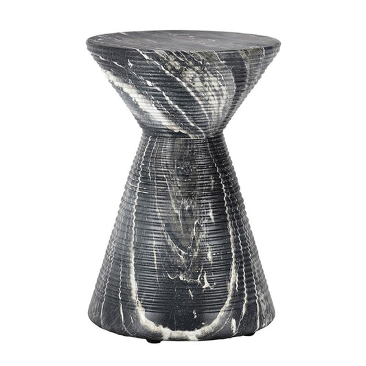 Classic Home - Fern Concrete Stone Outdoor Accent Table In Black - 51031545 veiw 1