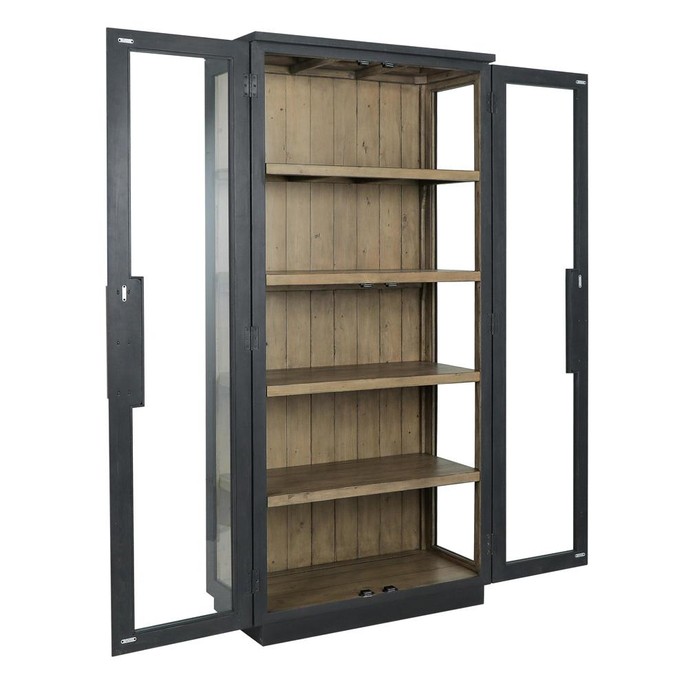 Classic Home - Larson 82in Reclaimed Pine Wood Cabinet In Black - 52004079 veiw 2