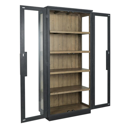 Classic Home - Larson 82in Reclaimed Pine Wood Cabinet In Black - 52004079 veiw 2