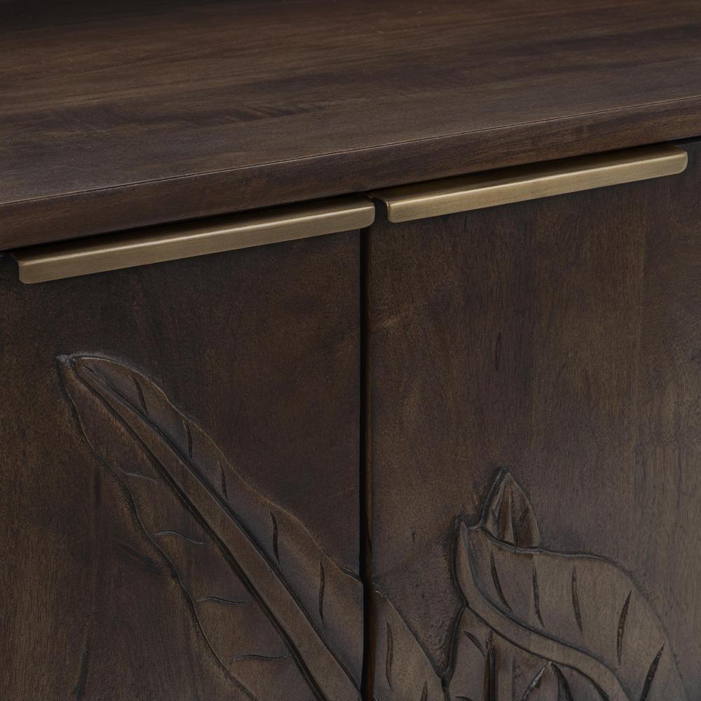 Classic Home - Ledro 82in Solid Wood Dark Brown Buffet Sideboard - 52010961 veiw 5