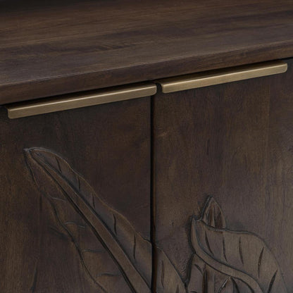 Classic Home - Ledro 82in Solid Wood Dark Brown Buffet Sideboard - 52010961 veiw 5