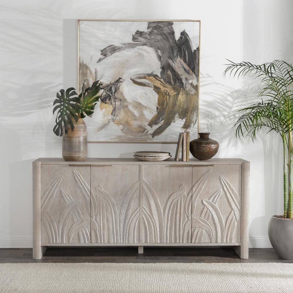 Classic Home - Ledro 82in Solid Wood White Washed Buffet Sideboard - 52010921 veiw 6