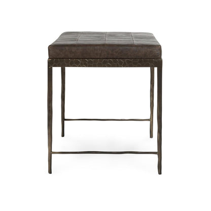 Classic Home - Malo 28in Top Grain Leather Ottoman Bench In Cocoa Brown - 53002014 veiw 3
