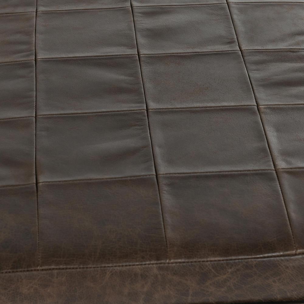 Classic Home - Malo 28in Top Grain Leather Ottoman Bench In Cocoa Brown - 53002014 veiw 5
