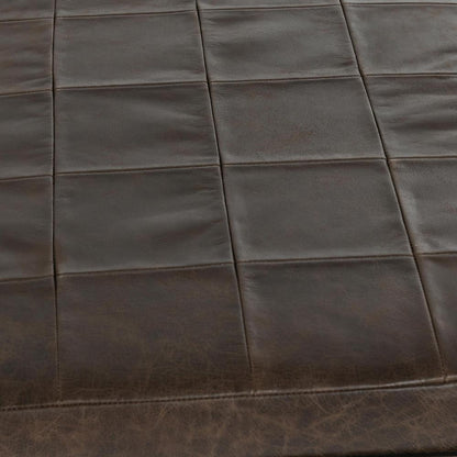 Classic Home - Malo 28in Top Grain Leather Ottoman Bench In Cocoa Brown - 53002014 veiw 5