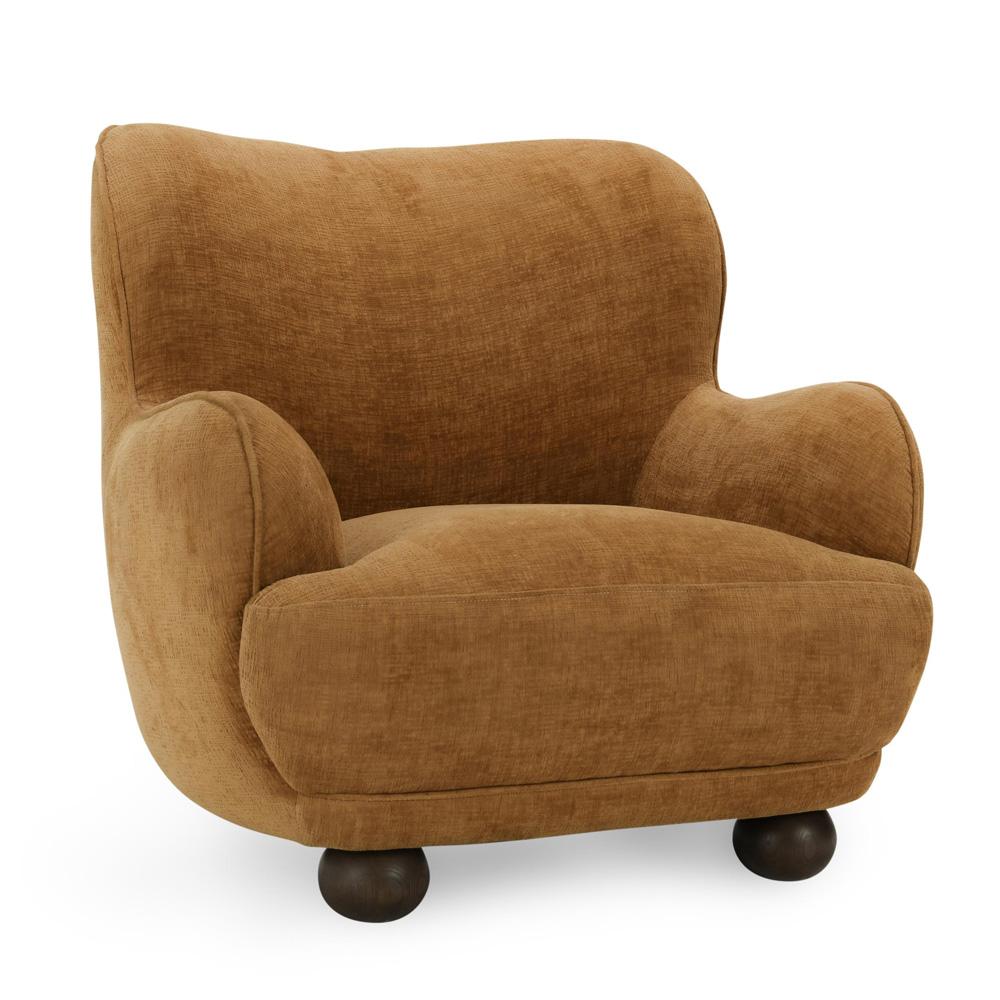 Classic Home - Penelope Upholstered Chenille Fabric Accent Chair In Amber - 53006047 veiw 1