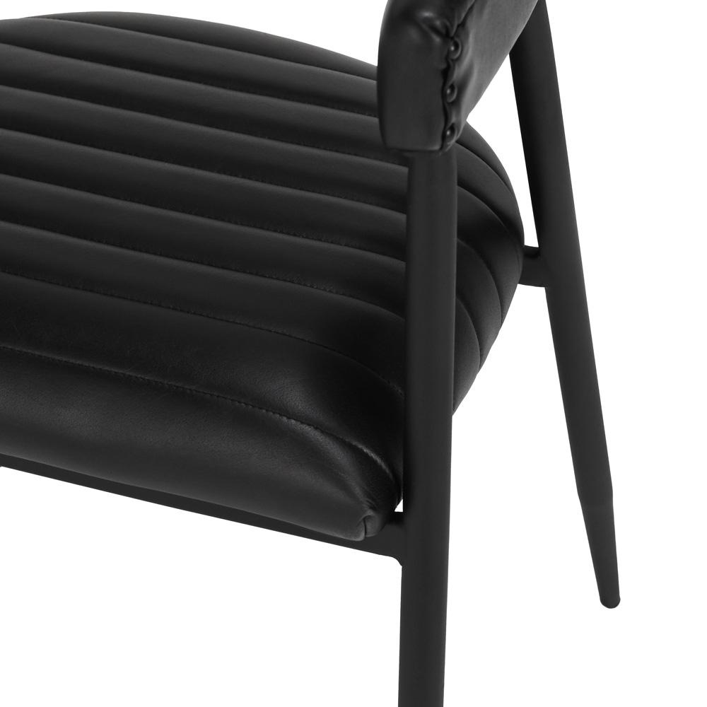 Classic Home - Preston Top Grain Leather Dining Chair In Jet Black - 53001985 veiw 5