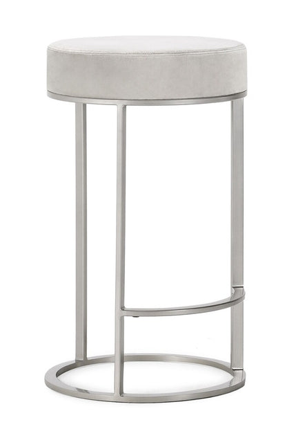 Classic Home - Quinn Counter Stool Gray And Nickel - 53001932 veiw 1