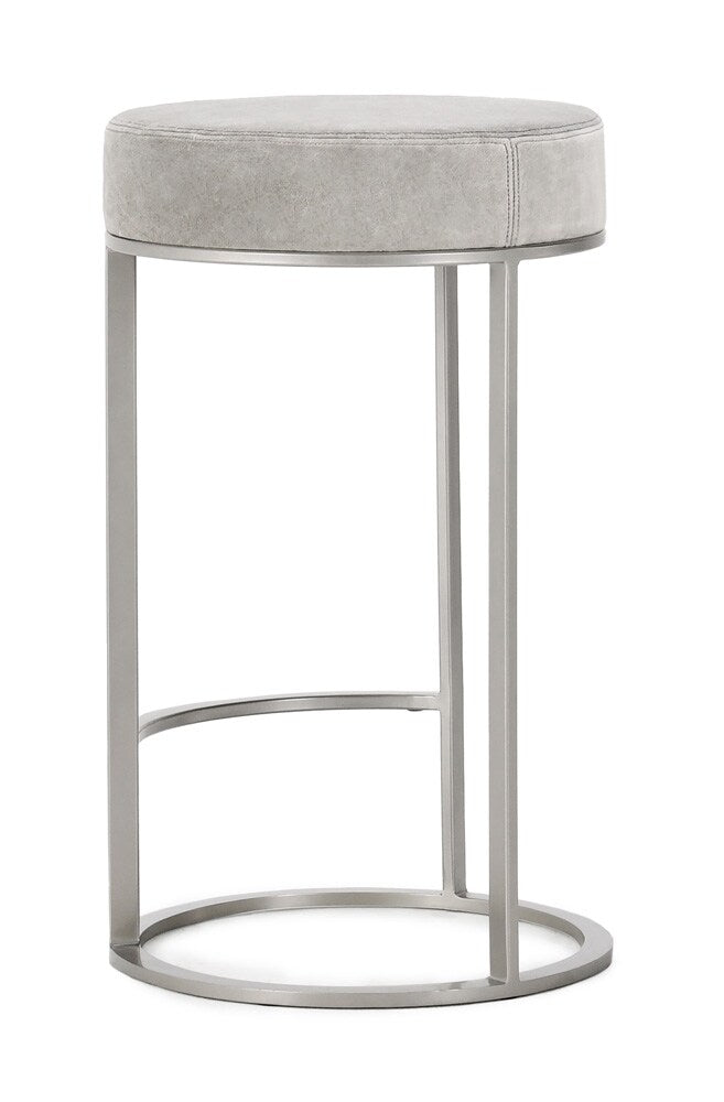 Classic Home - Quinn Counter Stool Gray And Nickel - 53001932 veiw 3