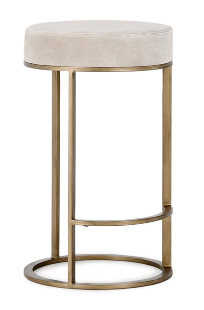 Classic Home - Quinn Counter Stool Natural And Brass - 53001930 veiw 1