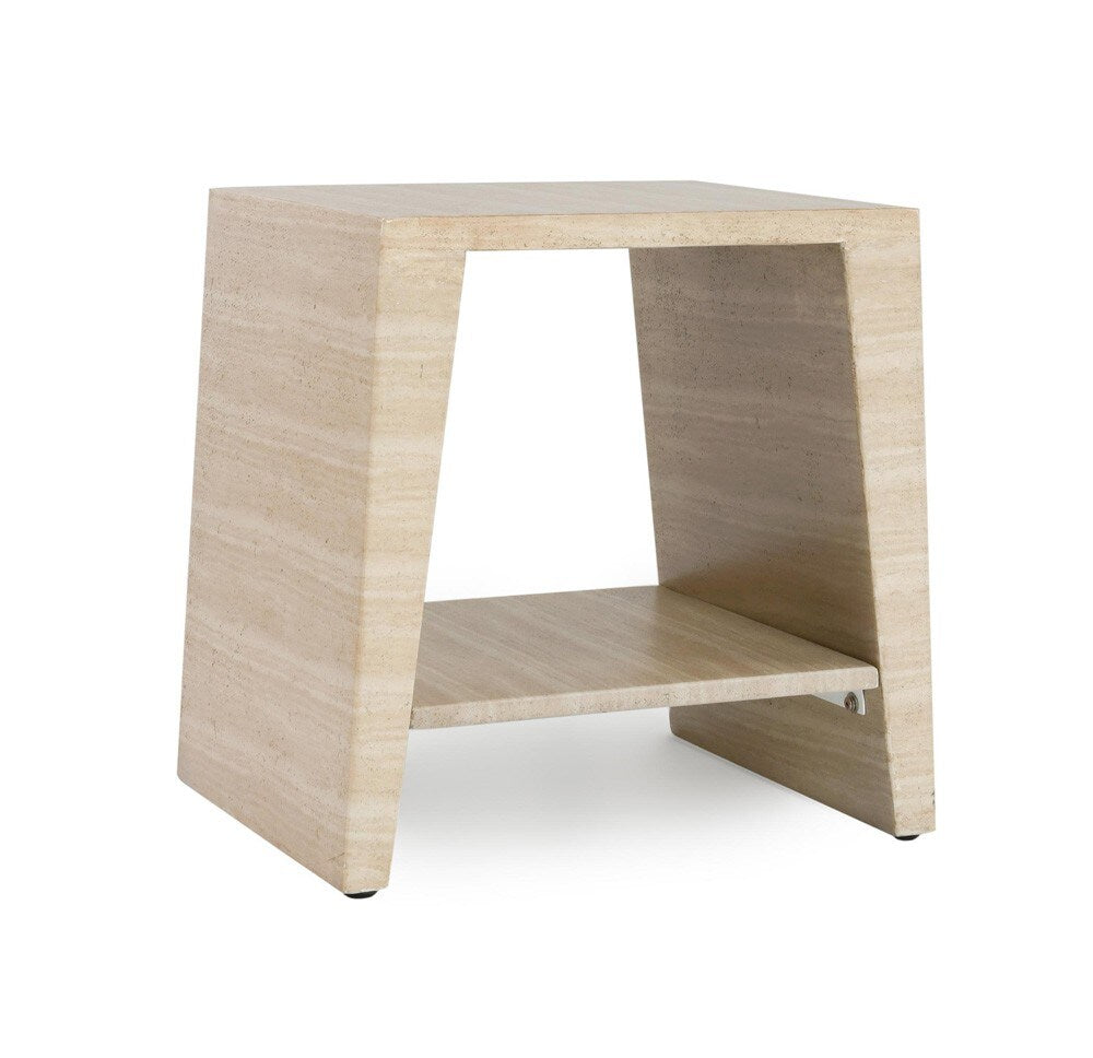 Classic Home - Rosen Outdoor Stone End Table In Beige - 51031639 veiw 1